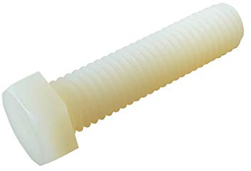 netproshop 10 x Sechskant Schraube Kunststoff M8 40mm weiss