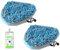 Microfibre Coral Washable Cloth Pads to fit H2O Steam Mops (Pack of 2) and 1 x Citrus scented steam detergent
