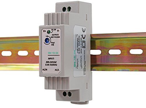 Auforua® Hutschienen Netzteil LED Trafo 230VAC / 24V DC 0.63A 15W; Konstantspannung DIN-Schiene Netzteil für LED Produkte 24V DC; Schaltnetzteil Hutschienennetzteil