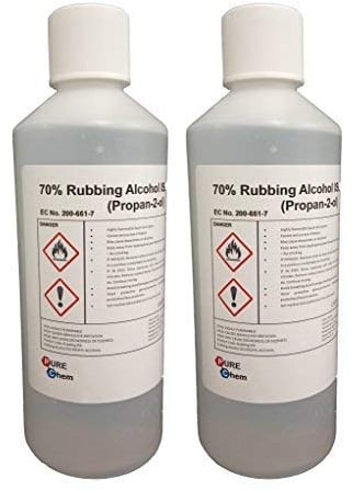 Rubbing Alcohol - 70% Pure IPA Isopropyl PURE Chem (2 x 500ml)