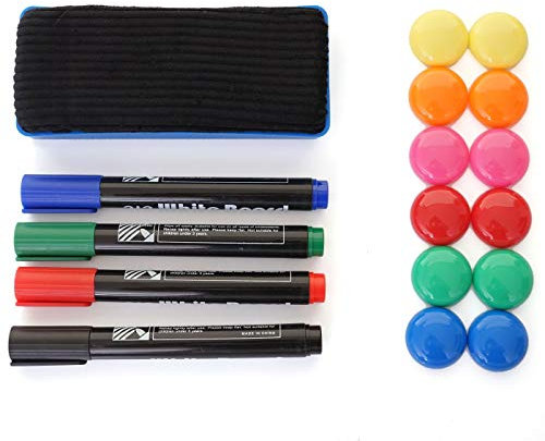 Whiteboard Zubehör HWC-C93, Memoboard-Set Magnet Boardmarker Schwamm