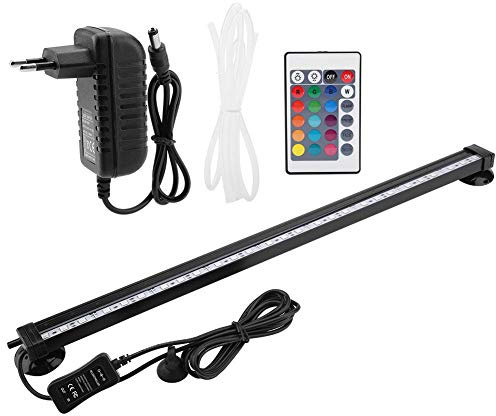 TOPINCN LED Aquarium Licht Aquarium Bubble Light LED-Unterwasserlicht mit Fernbedienung + manuelle Farbänderung(46cm)