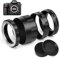Fotover Macro Extension Tube Ring for Nikon AI F Mount Cameras with Body Rear Lens Cap