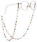 TEAMER Mode bunte Brillenkette Sonnenbrillenband Brillenhalter Kristall Statement Perlen Lesung böhmischen Glasband für Frauen Mädchen（Gold mit schwarzem Gummi）