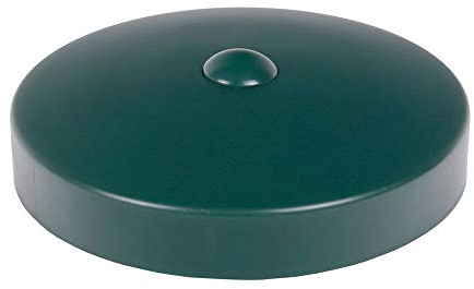 4 x PFOSTENKAPPE GRÜN RUND KUNSTSTOFF 121 MM