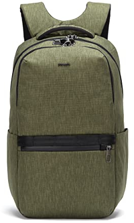 Pacsafe Metrosafe X Anti-Diebstahl-Rucksack für Herren, 25 l, mit gepolsterter Laptophülle für 38,1 cm (15 Zoll), Dienstprogramm (Grün) - 30645517