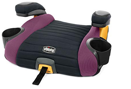 Chicco GoFit Plus Backless Booster Car Seat with Quick-Release Latch, Travel Booster Seat for Car, Portable Car Booster Seat for Children 40-110 lbs, Vivaci/Pink