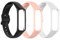 TenCloud (3er-Pack Straps Kompatibel mit Samsung Galaxy Fit e SM-R375 Strap, Ersatz-Sportarmband aus weichem Silikon für Galaxy Fit e SM-R375 Fitness Tracker (Schwarz+Pink+Weiß)