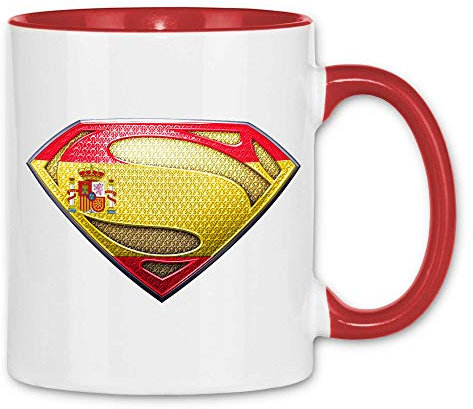 wowshirt Tasse Spanien Flagge Fahne Wappen, Farbe:White - Red