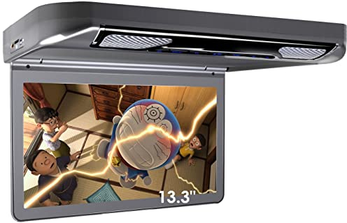 XTRONS 13,3 Digital DVD Player im Auto TFT 16:9 Bildschirm für Auto Bus unterstützt 1080P Video Auto Overhead DVD Player Auto Monitor mit HDMI Port Automosphäre LED Licht Wince Türsteuerung