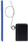1PC Original Silicone Collapsible Straw Folding, Reusable, and Portable Straws for Travel, Includes Cleaning Brush and Carrying Case by Onlineforu (Black Box Blue Straw)