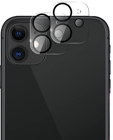 QUITECO Caméra Arrière Protection pour iPhone 11 [2 pièces] Protecteur en Verre Trempé d'Objectif de caméra
