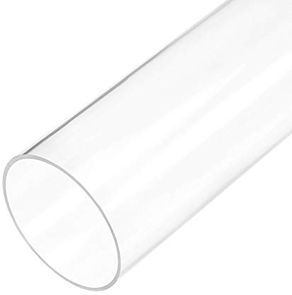 sourcing map PVC Transparent Rohr, Innendurchmesser 36mm Durchmesser 40mm LÄNGE 305mm Acryl Kunststoffrohr für Lampenbau, Stehlampen
