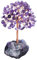 Jovivi Albero della Vita Sopramobile Decorazione in Cristallo Pietra Fengshui Ornamento Guarigione Meditazione Portafortuna Regalo-Ametista