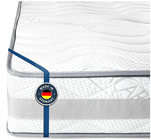 BMM Matratze 100x200cm Komfort 23 H2 medium/Kaltschaummatratze Öko-Tex Zertifiziert/ergonomische 7 Zonen Matratze Höhe 23cm Komfort 23 / Matratzen produziert in Deutschland
