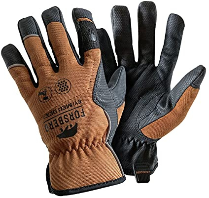 FORSBERG Montagehandschuhe mit rutschfester Innenhandverstärkung, robuste Handschuhe, Farbe:braun, Größe:XXL
