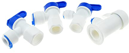 bzcemind 1 x RO-Winkelstück, 0,95 cm Außendurchmesser, 3 8 Zoll BSP-Innengewinde, Schnellverbindung, Druckbehälter, Kunststoff-Kugelhahn, RO-Wasseraufbereiter, Osmose-Armatur, 9,52-03, 3 8 Zoll × 3 8