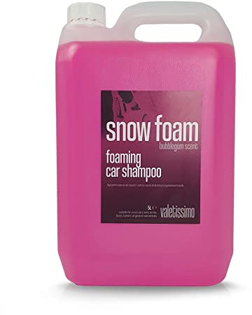 Valetissimo Snow Foam, Bubblegum Car Shampoo, Car Wash Shampoo, Pre Wash 5L | Valetissimo-concentrated bubblegum snow foam for manual or pressure washing, non-caustic, biodegradable