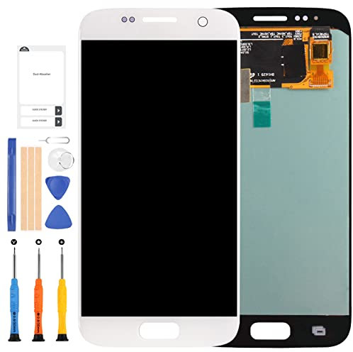 OLED para Samsung Galaxy S7 G930 reemplazo de Pantalla G930F G930FD G930W8 5.1 Pantalla LCD táctil digitalizador Asamblea Kits de reparación +Herramientas (no Original y no para S7 Edge) (Blanco)