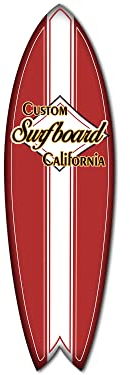 DECLINA Dekoratives Surfbrett, Custom Surfboard, dekoratives Surfbrett, Alu-Dibond-Druck, Wanddekoration, 100 x 30 cm