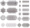 SUNNYCLUE 1 Box 60 Stück 10 Stile Kleeblatt Verbindungsstück Charms Zubehör Chakra Dreieck Bastelbedarf Für DIY Schmuck Armband Halskette Ohrring Herstellung Bastelzubehör Antik Silber Farbe