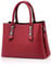NICOLE & DORIS Henkeltasche Damen Umhängetasche Einfach Elegante Handtasche Stilvolle Schultertasche PU Leder Tote Bag Casual Frauen Tasche Top Griff Mittlere Rotwein