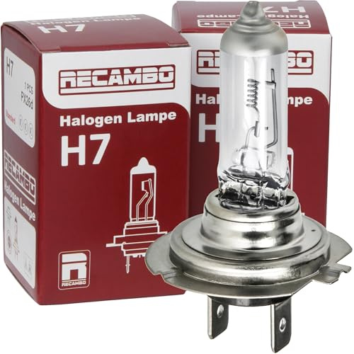 2X Halogen H7 Scheinwerferlampe Birne kompatibel für Citroen C3 55W 12V Abblendlicht Fernlicht Glühlampen | E - Prüfzeichen | Sockel PX26d - Warm Weiß