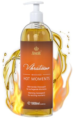 Vibratissimo Hot Moments 1000 ml Massageöl - Aufheizendes Massageerlebnis - Stimulierende Massageöle, Entspannung für Paare & Gleitöl