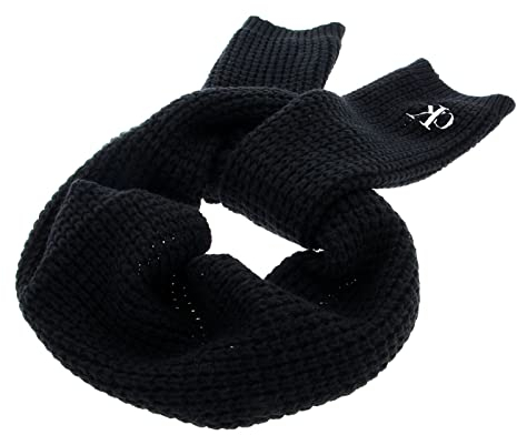 Calvin Klein CKJ Monogram Waffle Scarf Black