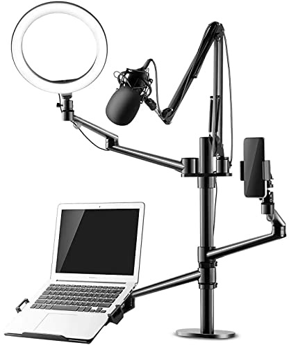 REKT OB-2 Support RingLight intégré, écran, micro, tablette, laptop, smartphone - Moniteur