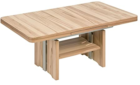 58 aufm Kessel Funktionstisch Candie höhenverstellbar und ausziehbar 110(150) x 70 x 56-75 Couchtisch massiv Kernbuche 16058