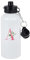 Yelolyio Botella de agua aislada de aluminio con monograma floral personalizada, jarra de agua deportiva, letra inicial rosa A con flores, dos tapas, botella de agua portátil con hebilla para colgar,