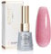 MIZHSE Pink Gel Nail Polish Shimmery Rose Jelly Color Natural Polish Glitter Sparkle Pink Nail Gel 12ML Soak off UV LED for Home Salon DIY