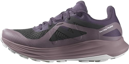 Salomon Ultra Flow Gore-Tex wasserdichte Damen Trail-Laufschuhe, Wetterfest, Dämpfung von der Straße bis auf die Trails, Nightshade, 39 ⅓