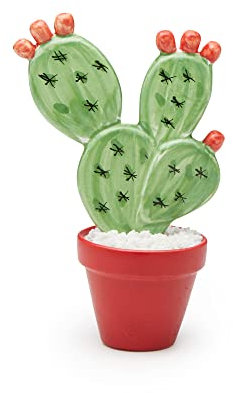 CERAMICHE VIVA ITALY SINCE 1998 CACTUS, Ornamento per la casa in ceramica dipinto a mano.