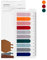 Selbstklebende Notizzettel mit Lineal Haftstreifen-200 Stück von Ordinate-Haftnotizen Tabs für Lesezeichen,Studium, Büro, Schulplaner Memo (E-200 Stück Autumn Twilight-Half-Circle Design)