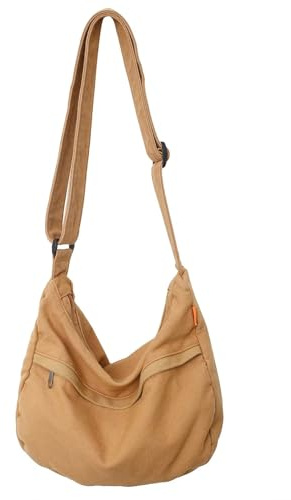 HAN-LBG Hobo Crossbody Bags for Women, Canvas Messenger Bag Shoulder Tote Bag Travel Hiking Work