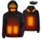 Qdreclod Beheizbarer Hoodie für Herren Damen – Elektrische Heizjacke, 12000mAh Akku, Winterwarm, Beheizte Jacke, Hoody Beheizbar für Outdoor, Camping, Wandern, Jagd, Beheizbarer Pullover mit Kapuze