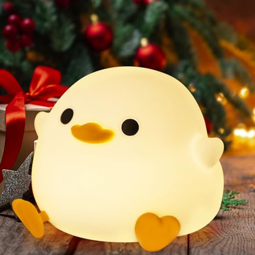 Anywin Cute Dodo Duck Lamp, Squishy Silicone Kids Night Light with Rechargeable & Timer & Dimmer, Novelty Gifts for Boys Girls Children Teens for Bedroom Birthday Xmas Back to School