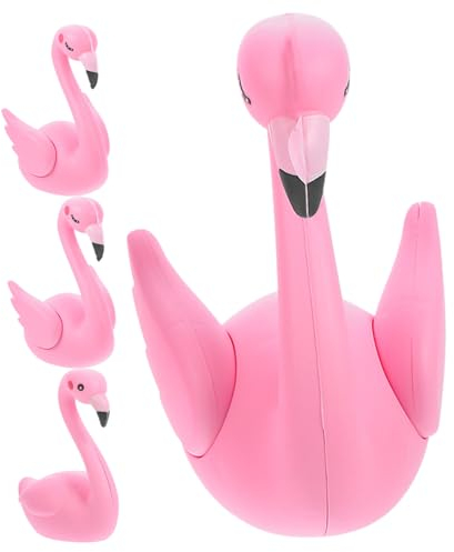 DECHOUS 4 Stück Flamingo-miniatur Figur Flamingoskulptur Flamingo-weihnachtsschmuck Flamingo Autodekoration Tierverzierung Aus Harz Flamingo-kuchenverzierungen Weihnachten Statue Bankett