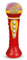 Bontempi | StarMic Karaoke - Micrófono con Efectos de Luz para Actuaciones de Vera Star, Rojo, 60x195x60 mm