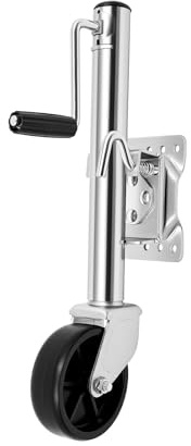 QRANSEUYXY 1200LB Automatik Stützrad, 60mm Schwerlast Stützrad, Anhänger Zubehör mit Rad Klappt, für Anhängern, Wohnwagen, Wohnmobilen