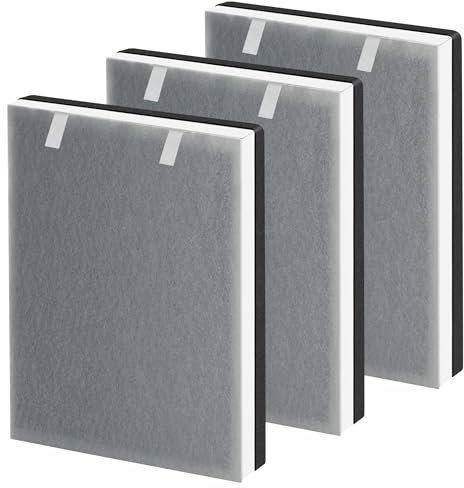 APPLIANCEMATES Vital 100 True HEPA Filter Replacement for LEVOIT Vital 100, H13 Air Purifier and High Efficiency Activated Carbon Set, Part #100-RF, 3-Pack