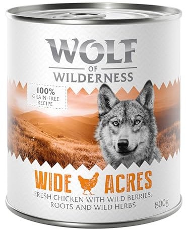 Wolf of Wilderness Adult - Single Protein 6 x 800 g - Wide Acres - Huhn