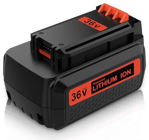 Batteria di Ricambio per Black Decker 36V 2.5Ah Compatibile per Black Decker batteria con indicatore LBXR36 LBX2040 BL1336L BL2036L BL2036L BL1336-XJ BL1336L BL2036 BL2036-XJ LST136 Catastro