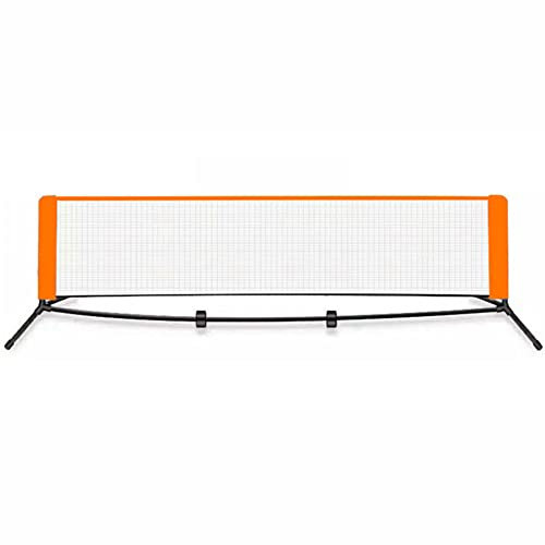 Tragbares Tennisnetz, einfach aufzubauendes Badmintonnetz mit RESISTENCE-Tragetasche, faltbares Multisport-Kombinetz für drinnen und draußen, für Badminton, Volleyball, Tennis (Größe: 6 m)