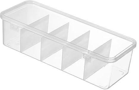Schmuck-Organizer-Box, 5 Fächer, Kunststoff, Schmuck-Aufbewahrungsbox, Haar-Accessoires-Organizer, Multifunktionale Haarband-Haarnadel-Aufbewahrungsbox für Mädchen