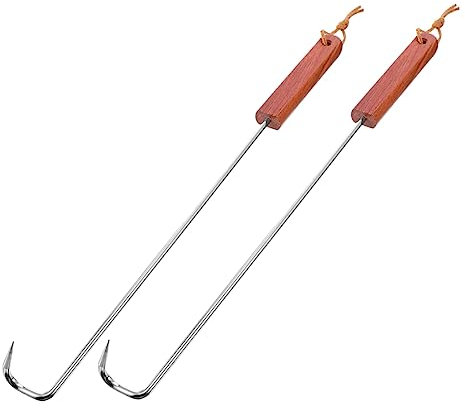 Amosfun 8 Pièces fourchette à viande fourchette à côtelettes d'agneau support de nourriture pour barbecue crochets extérieurs pour gril brochettes pour barbecue brochette de barbecue