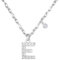 GUOYU 26 Halskette mit Anfangsbuchstaben für Frauen Mädchen, Halskette mit Buchstabe aus Zirkonia aus Silber, Anhänger, Personalisierung, Geschenkideen zum Geburtstag, L, Edelstahl, Strass (E)
