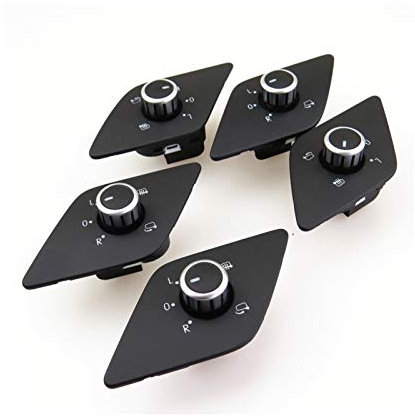XYWOPO Rückspiegel-Steuerschalterknopf mit Klappheizung, for VW, for Jetta MK6 16D959565A Druckschalter
